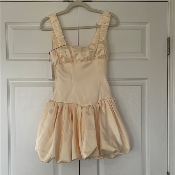 NWT Elegant Cream Mini Dress #09 - Picture 2 of 6